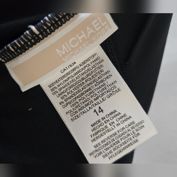 Micheal Kors Elegant Black Women's Swimsuit One Piece - Picture 3 of 3